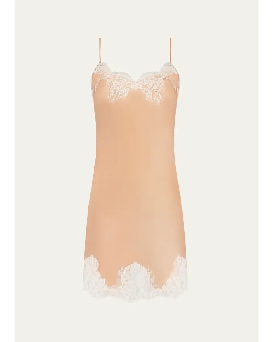 Splendeur Soie Lace-Trim Silk Nighty Splendeur Soie Lace-Trim Silk Nighty