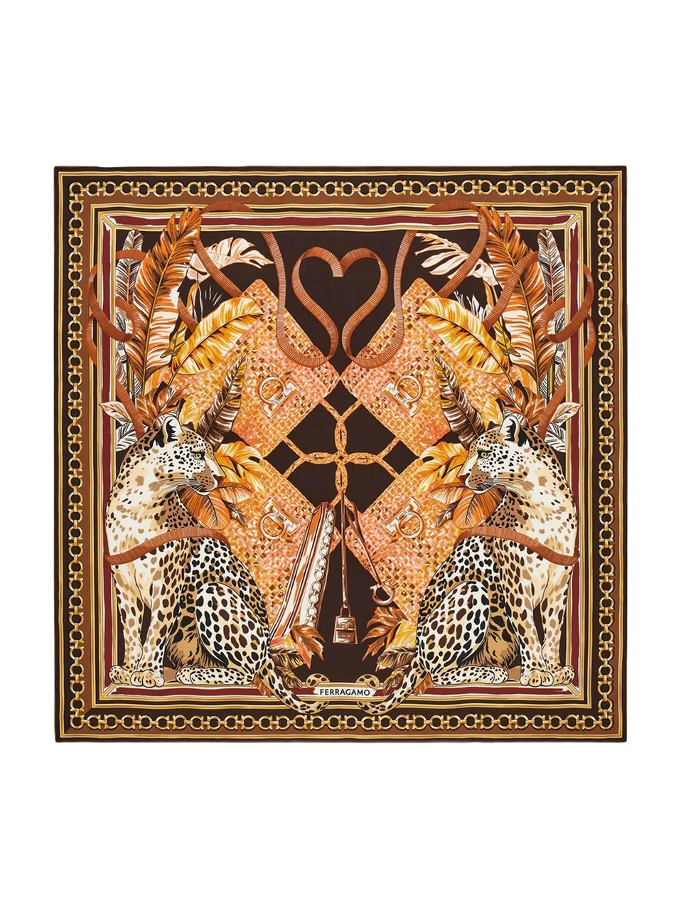 Feline-Print Silk Foulard Feline-Print Silk Foulard