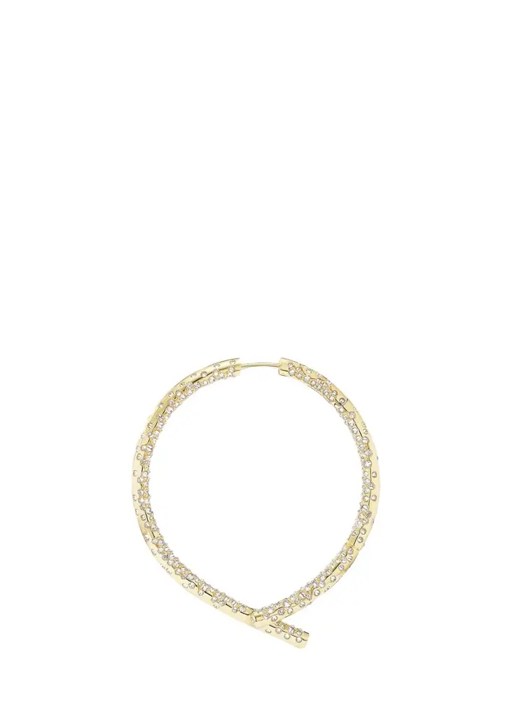 TABAYER 18K Yellow Gold Diamond Oera Hoop Earring, Single | Image 1 TABAYER 18K Yellow Gold Diamond Oera Hoop Earring, Single | Image 1