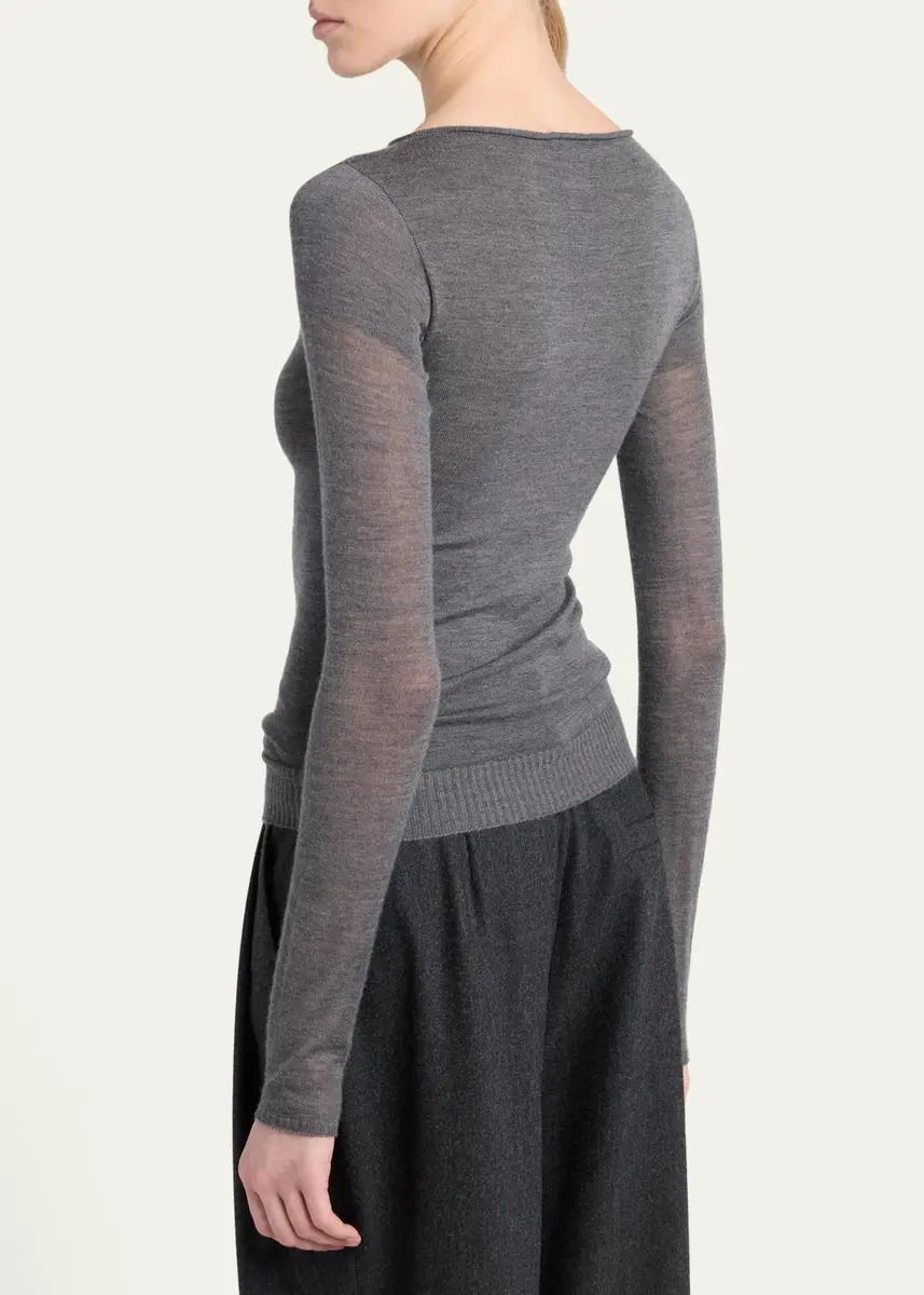 Giorgio Armani Cashmere Semi-Sheer Sweater | Thumbnail 2 Giorgio Armani Cashmere Semi-Sheer Sweater | Thumbnail 2