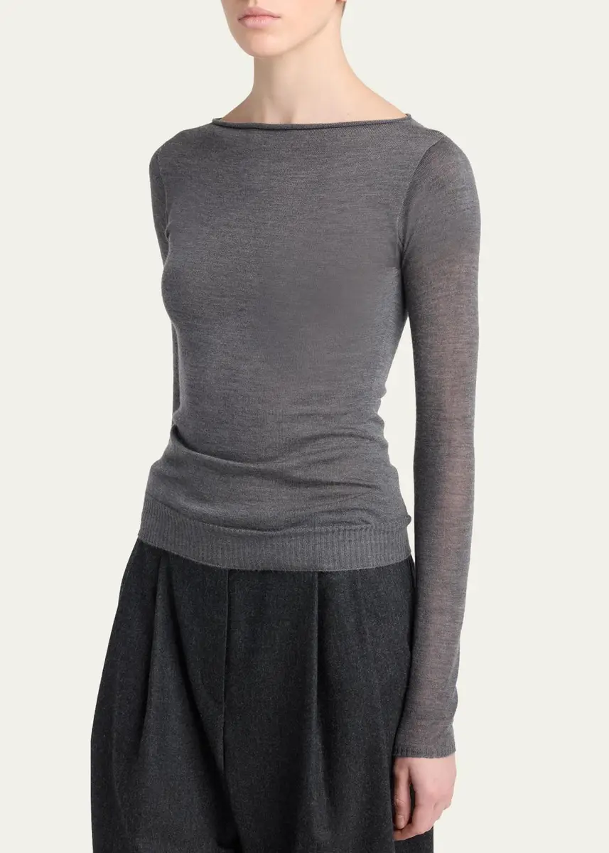 Giorgio Armani Cashmere Semi-Sheer Sweater | Thumbnail 3 Giorgio Armani Cashmere Semi-Sheer Sweater | Thumbnail 3
