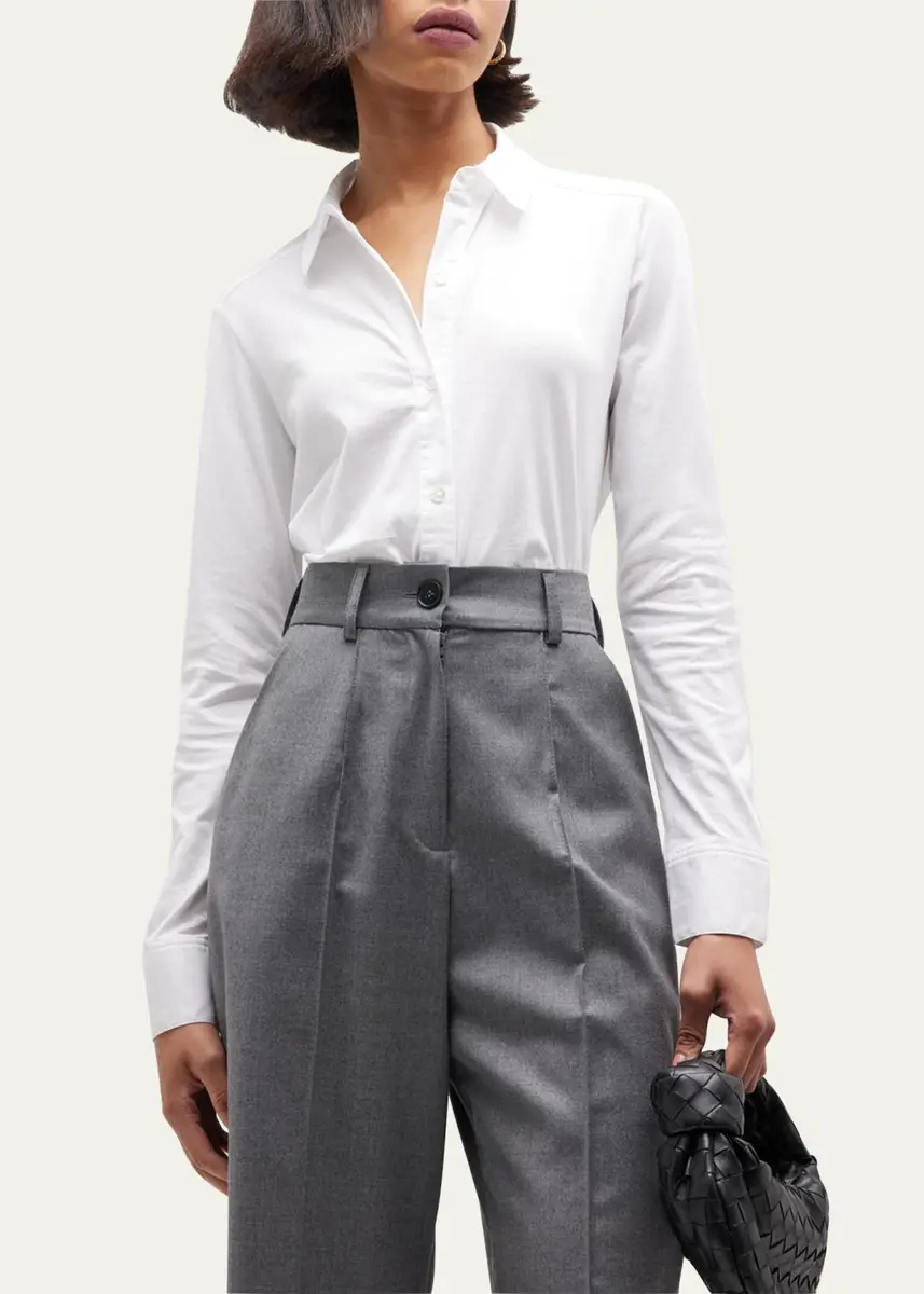 Theory Riduro Organic Cotton Button-Up Shirt | Thumbnail 4