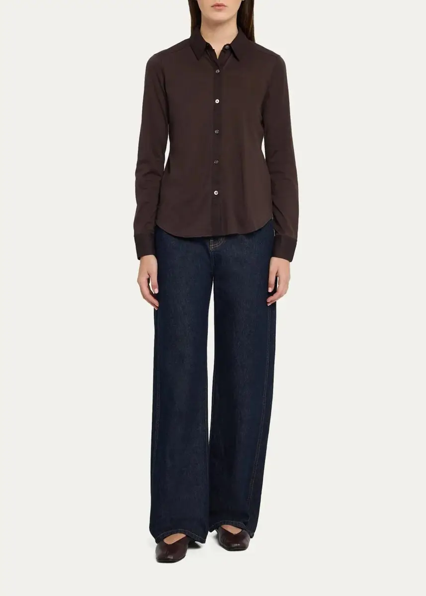 Theory Riduro Organic Cotton Button-Up Shirt | Thumbnail 6