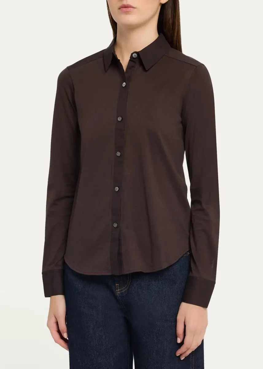 Theory Riduro Organic Cotton Button-Up Shirt | Thumbnail 8