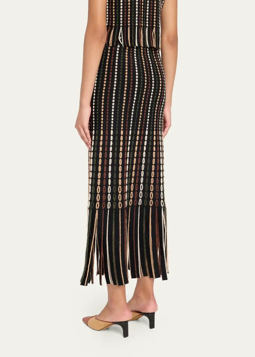 Ulla Johnson Inez Fringe Knit Midi Skirt | Thumbnail 3 Ulla Johnson Inez Fringe Knit Midi Skirt | Thumbnail 3
