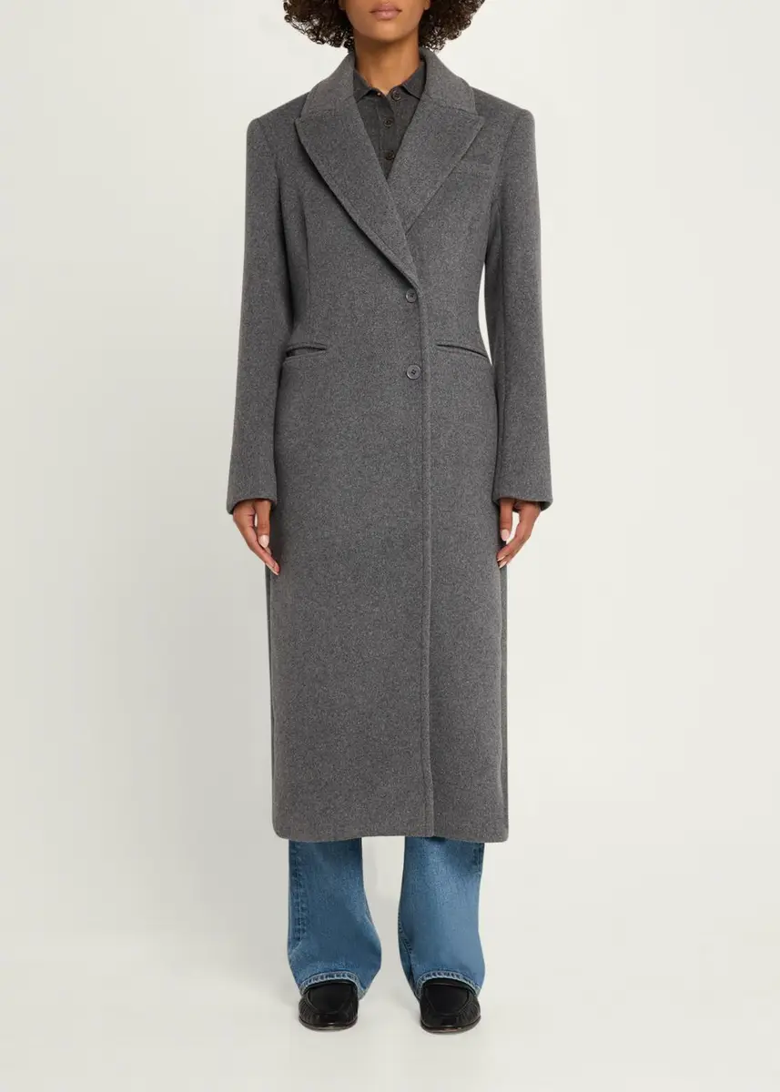 Toccin Boston Sculpted Peak-Lapel Wool Coat | Thumbnail 2 Toccin Boston Sculpted Peak-Lapel Wool Coat | Thumbnail 2