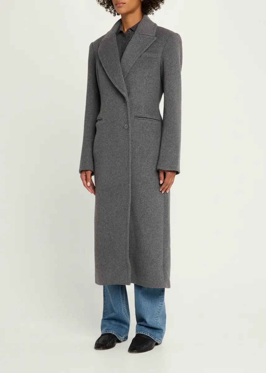 Toccin Boston Sculpted Peak-Lapel Wool Coat | Thumbnail 4 Toccin Boston Sculpted Peak-Lapel Wool Coat | Thumbnail 4