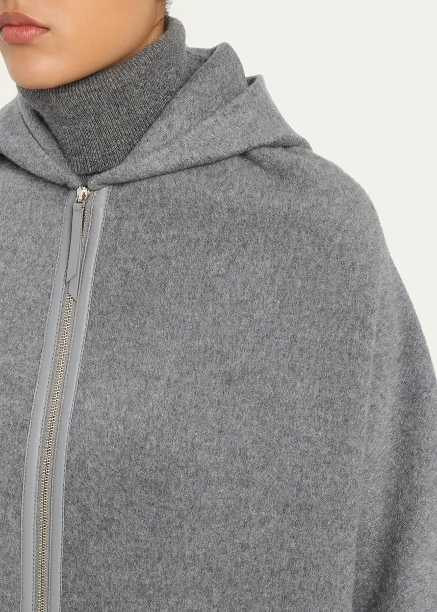 Lafayette 148 New York Fringed Double-Face Cashmere Hooded Poncho | Thumbnail 5 Lafayette 148 New York Fringed Double-Face Cashmere Hooded Poncho | Thumbnail 5