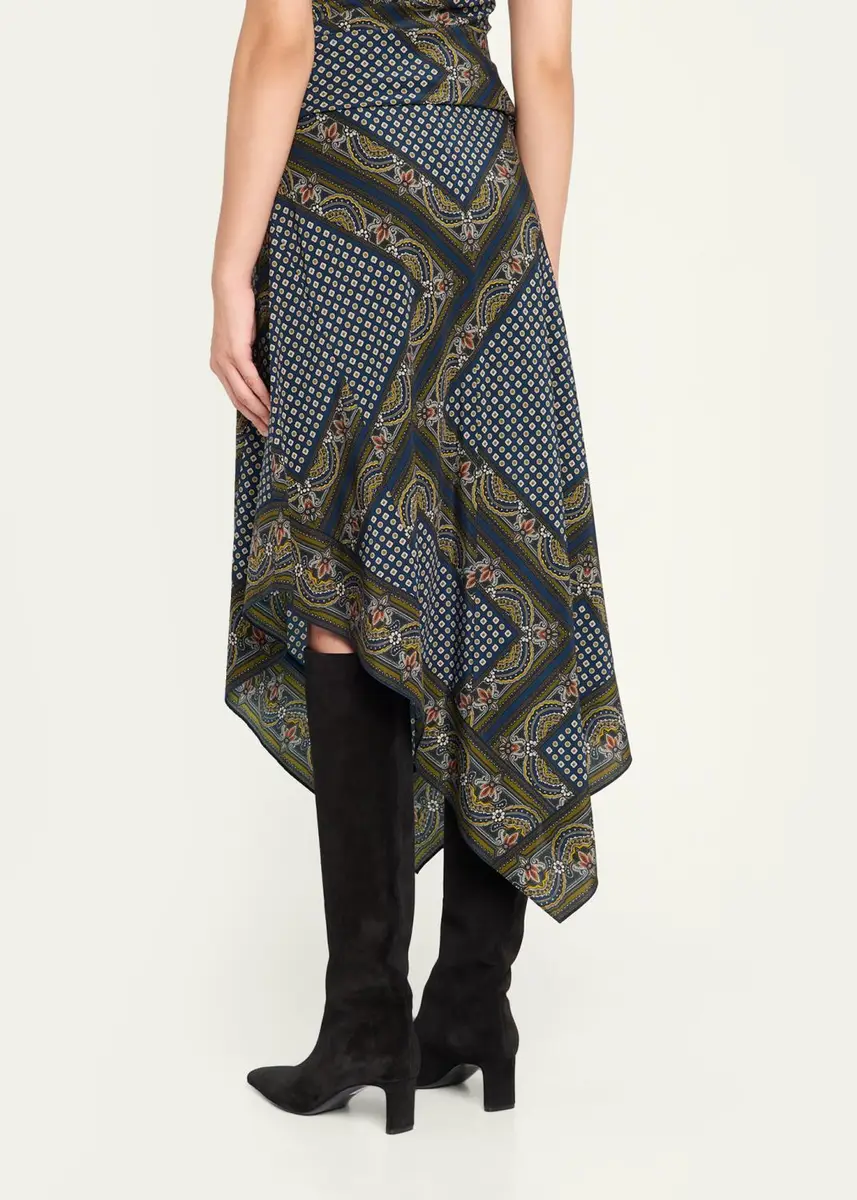 Veronica Beard Hartley Bandana Asymmetric Midi Skirt | Thumbnail 3 Veronica Beard Hartley Bandana Asymmetric Midi Skirt | Thumbnail 3