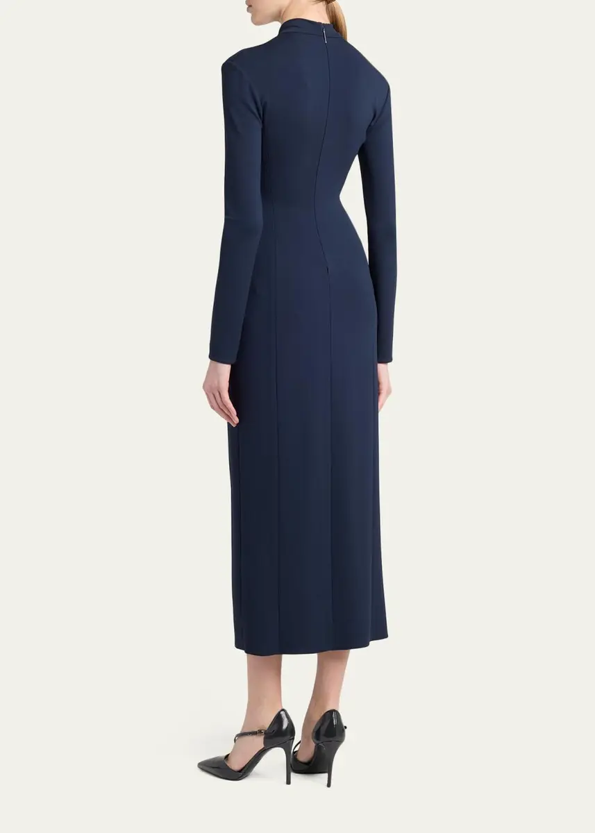 Giorgio Armani Keyhole-Cutout Twisted Midi Dress | Thumbnail 3 Giorgio Armani Keyhole-Cutout Twisted Midi Dress | Thumbnail 3