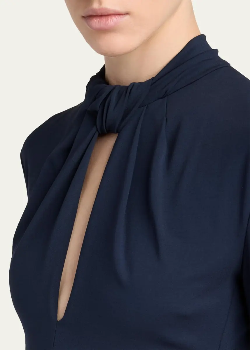 Giorgio Armani Keyhole-Cutout Twisted Midi Dress | Thumbnail 5 Giorgio Armani Keyhole-Cutout Twisted Midi Dress | Thumbnail 5