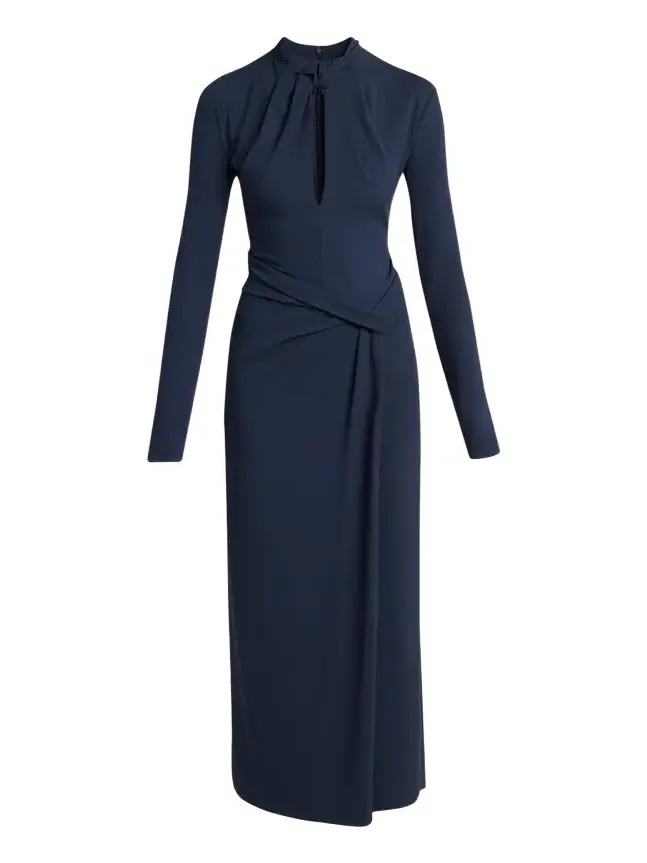 Keyhole-Cutout Twisted Midi Dress Keyhole-Cutout Twisted Midi Dress