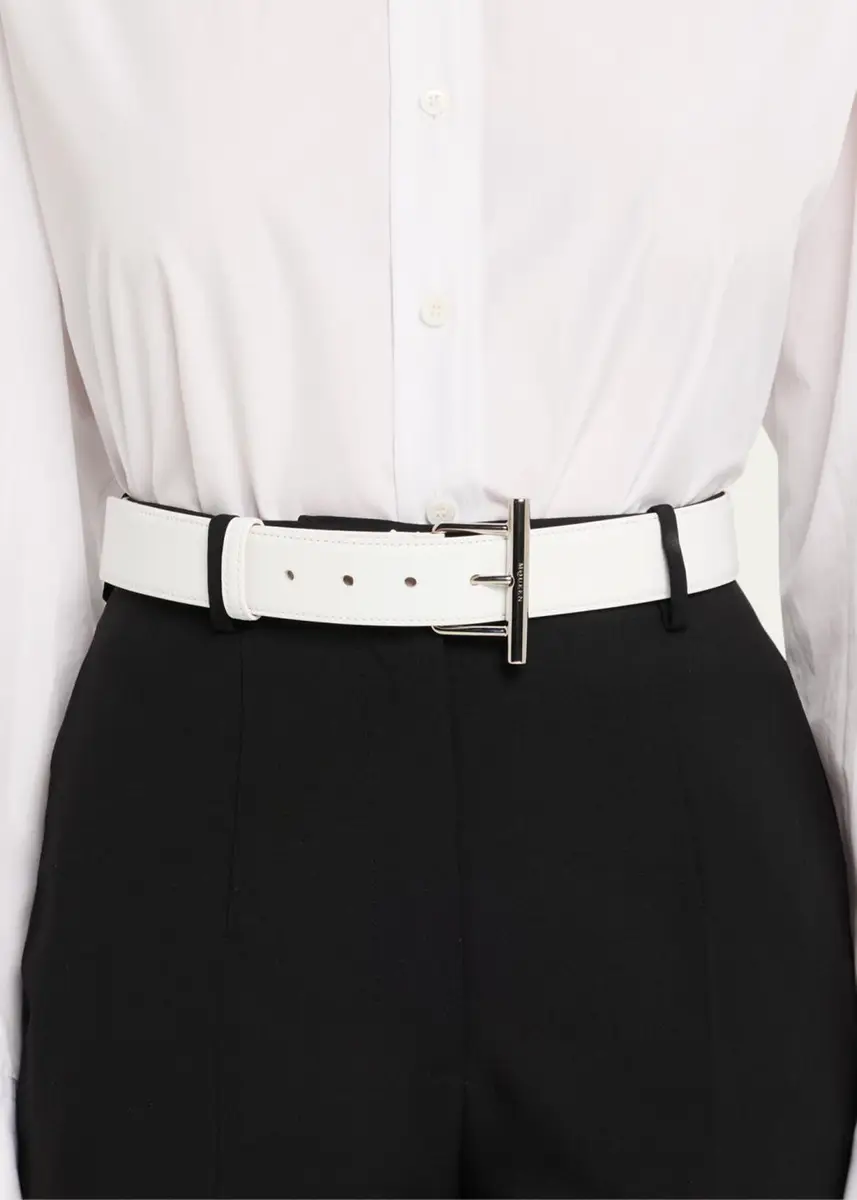 Alexander McQueen T-Bar Skinny Leather Belt | Thumbnail 2 Alexander McQueen T-Bar Skinny Leather Belt | Thumbnail 2