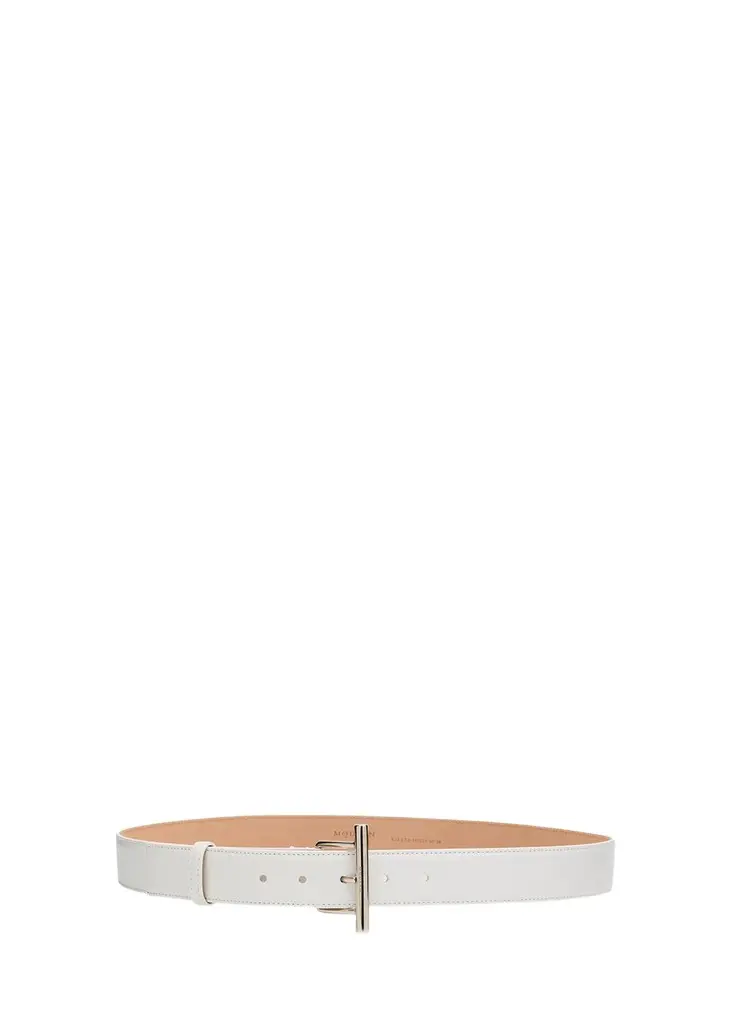 McQueen T-Bar Skinny Leather Belt | Image 1 McQueen T-Bar Skinny Leather Belt | Image 1