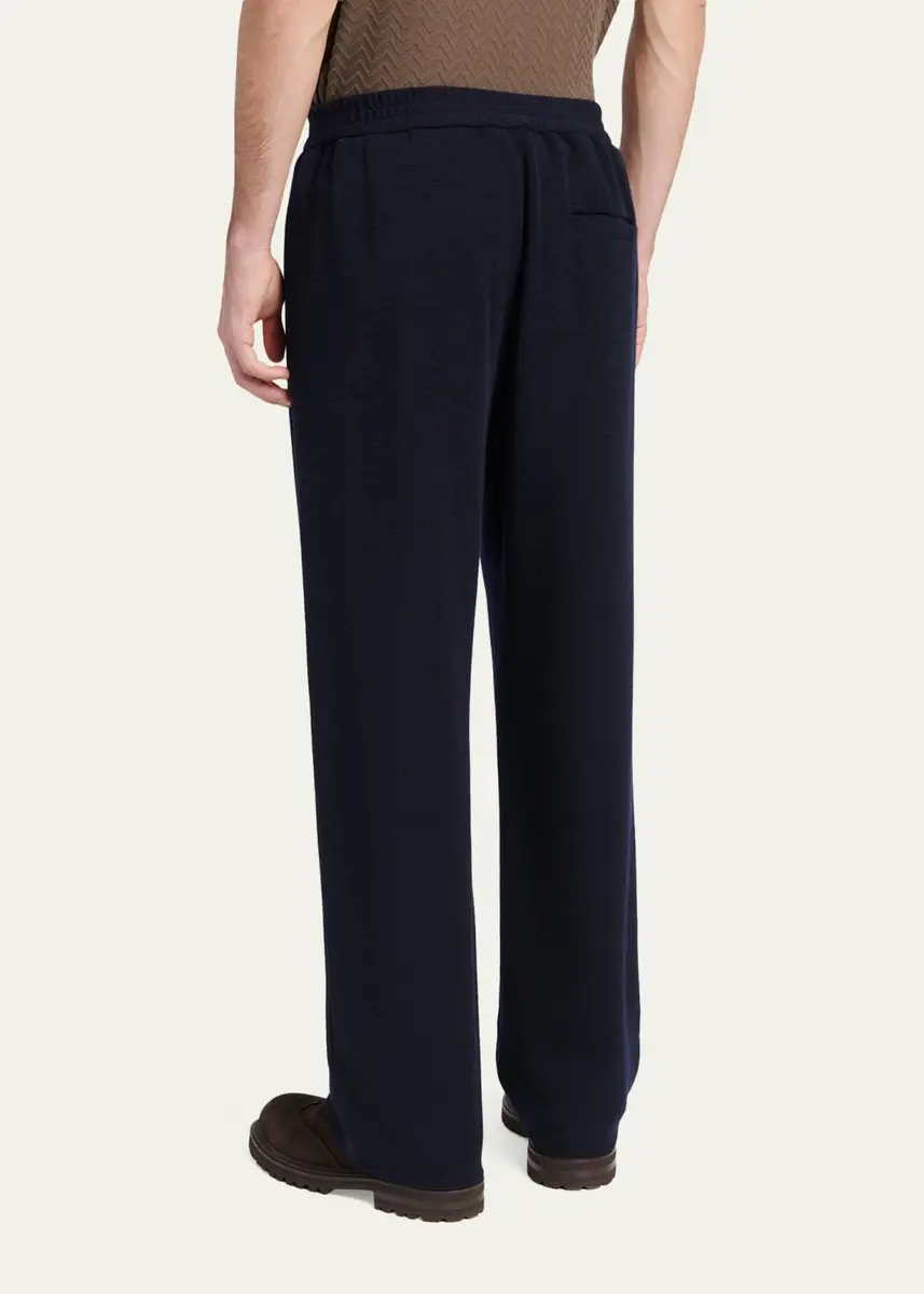 Giorgio Armani Men's Straight-Leg Wool Trousers | Thumbnail 3 Giorgio Armani Men's Straight-Leg Wool Trousers | Thumbnail 3
