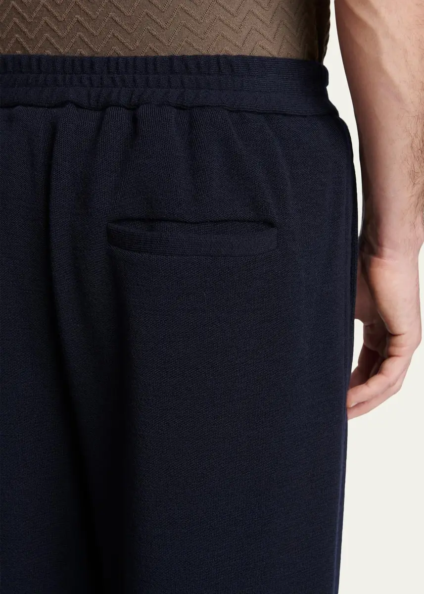 Giorgio Armani Men's Straight-Leg Wool Trousers | Thumbnail 5 Giorgio Armani Men's Straight-Leg Wool Trousers | Thumbnail 5