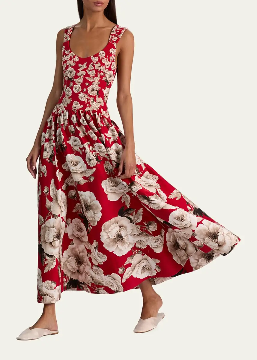 Alice + Olivia Oriana Floral Drop-Waist Maxi Dress | Thumbnail 4 Alice + Olivia Oriana Floral Drop-Waist Maxi Dress | Thumbnail 4