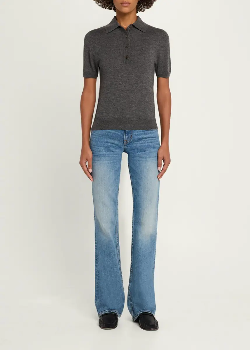 Toccin Rue Melange Cashmere Polo Shirt | Thumbnail 2 Toccin Rue Melange Cashmere Polo Shirt | Thumbnail 2