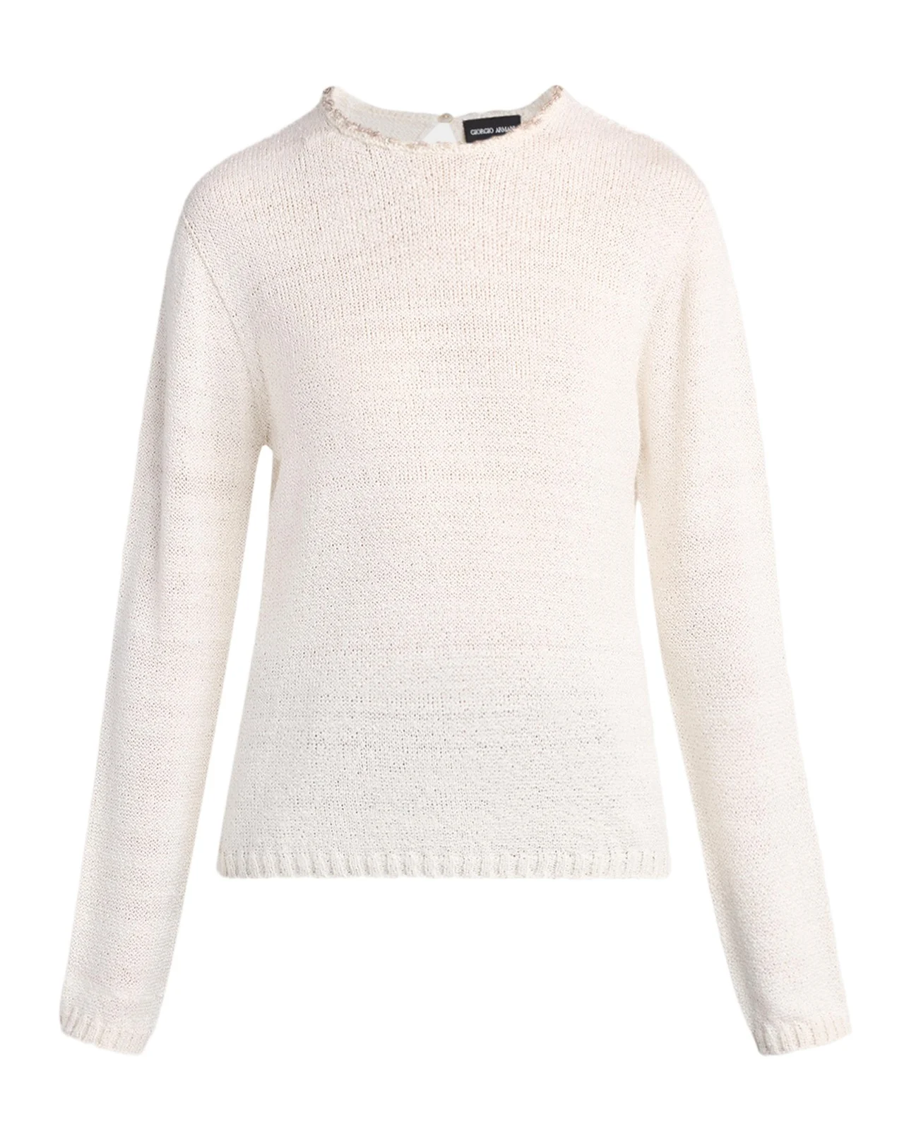 Silk Knit Beaded Crewneck Sweater Silk Knit Beaded Crewneck Sweater