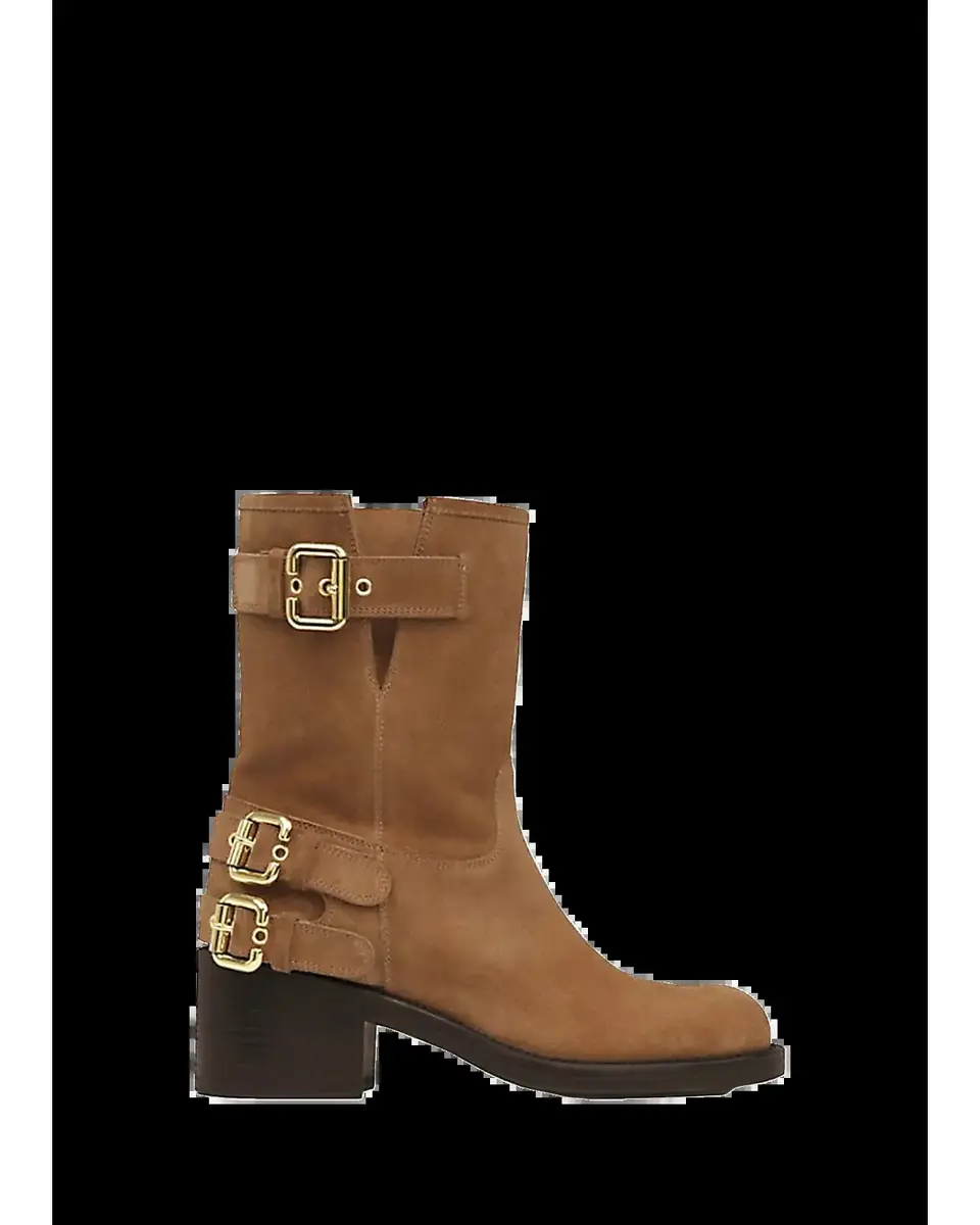 Chloé Dakota Suede Moto Ankle Boots | Thumbnail 2 Chloé Dakota Suede Moto Ankle Boots | Thumbnail 2