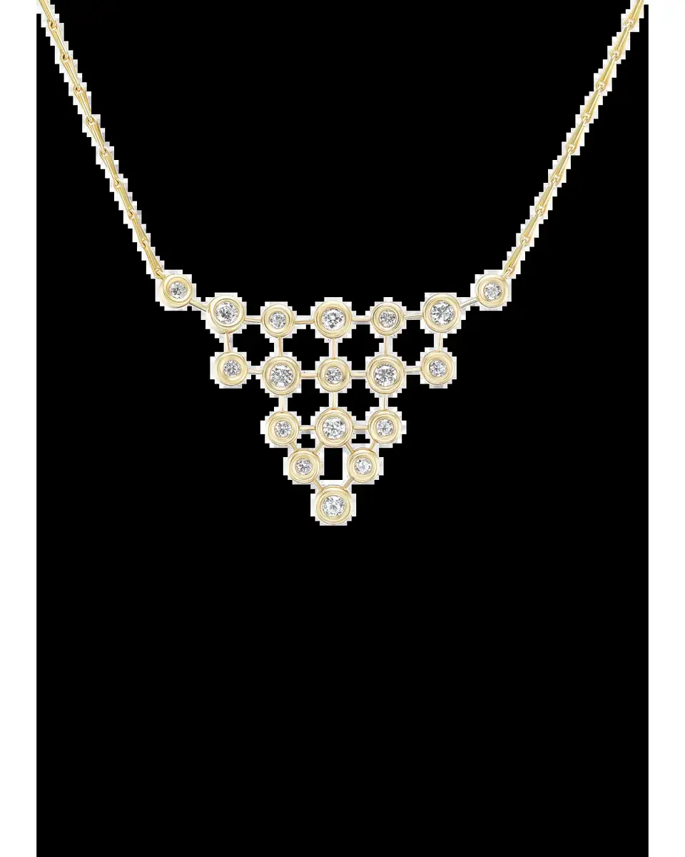 Brent Neale 18K Yellow Gold Bib Necklace with Diamonds | Thumbnail 2 Brent Neale 18K Yellow Gold Bib Necklace with Diamonds | Thumbnail 2