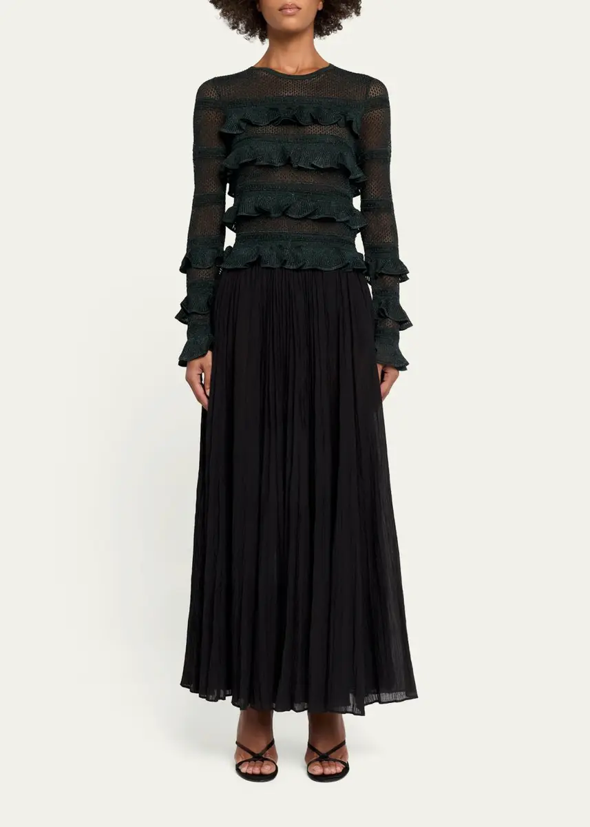 Zimmermann Valiant Lace Ruffle-Tiered Top | Thumbnail 2 Zimmermann Valiant Lace Ruffle-Tiered Top | Thumbnail 2