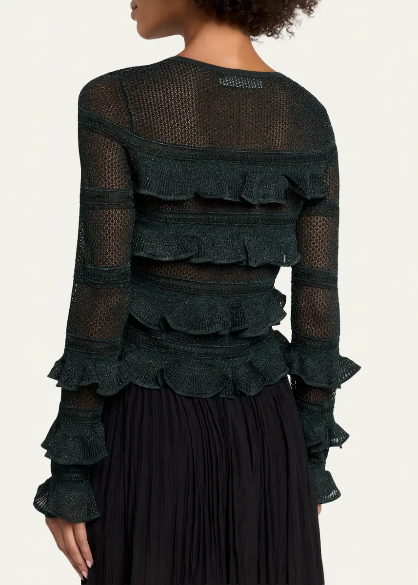 Zimmermann Valiant Lace Ruffle-Tiered Top | Thumbnail 3 Zimmermann Valiant Lace Ruffle-Tiered Top | Thumbnail 3