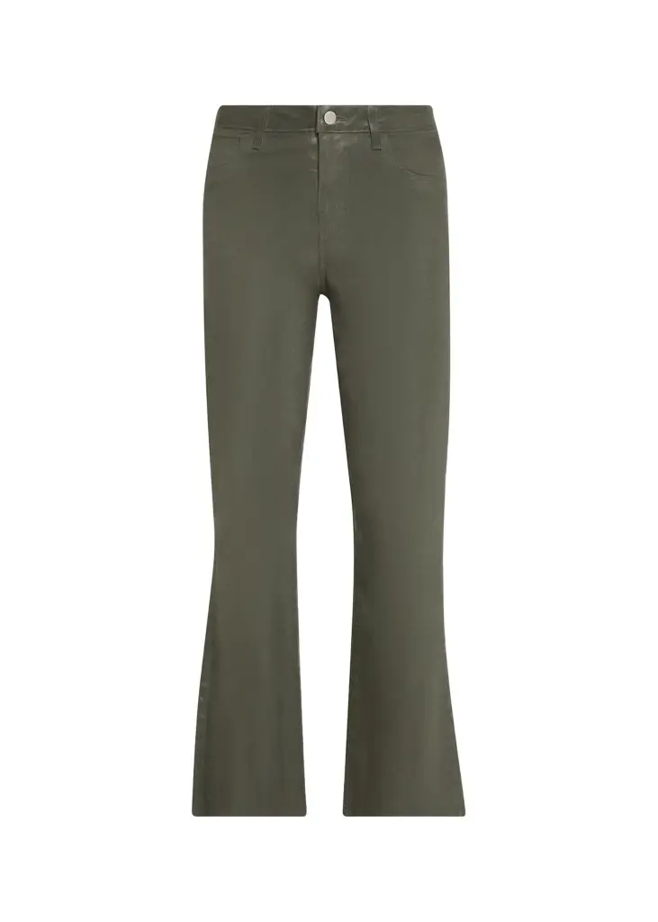L'Agence Kendra High-Rise Coated Crop Flare Jeans | Image 1 L'Agence Kendra High-Rise Coated Crop Flare Jeans | Image 1