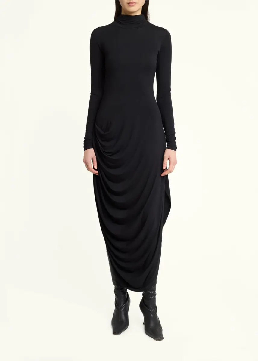 Proenza Schouler White Label Imogen Draped Turtleneck Dress | Thumbnail 2 Proenza Schouler White Label Imogen Draped Turtleneck Dress | Thumbnail 2
