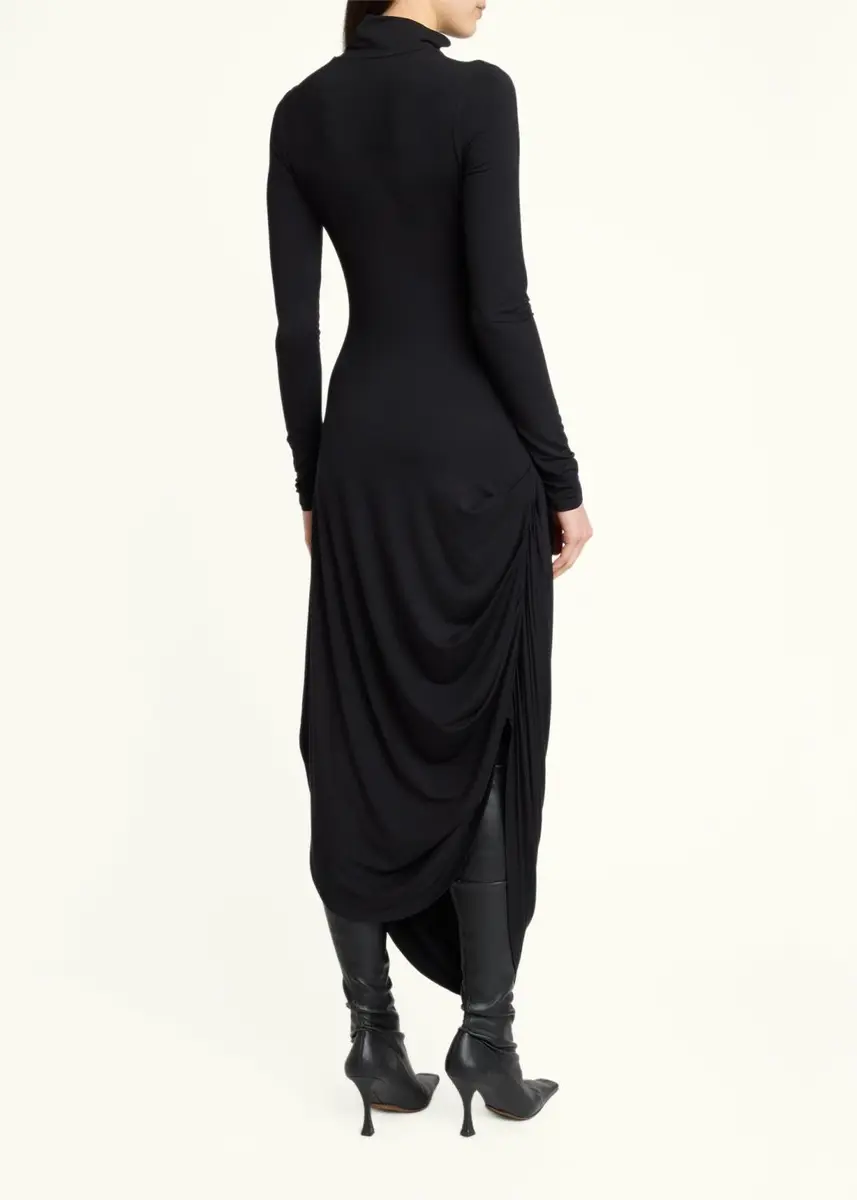 Proenza Schouler White Label Imogen Draped Turtleneck Dress | Thumbnail 3 Proenza Schouler White Label Imogen Draped Turtleneck Dress | Thumbnail 3