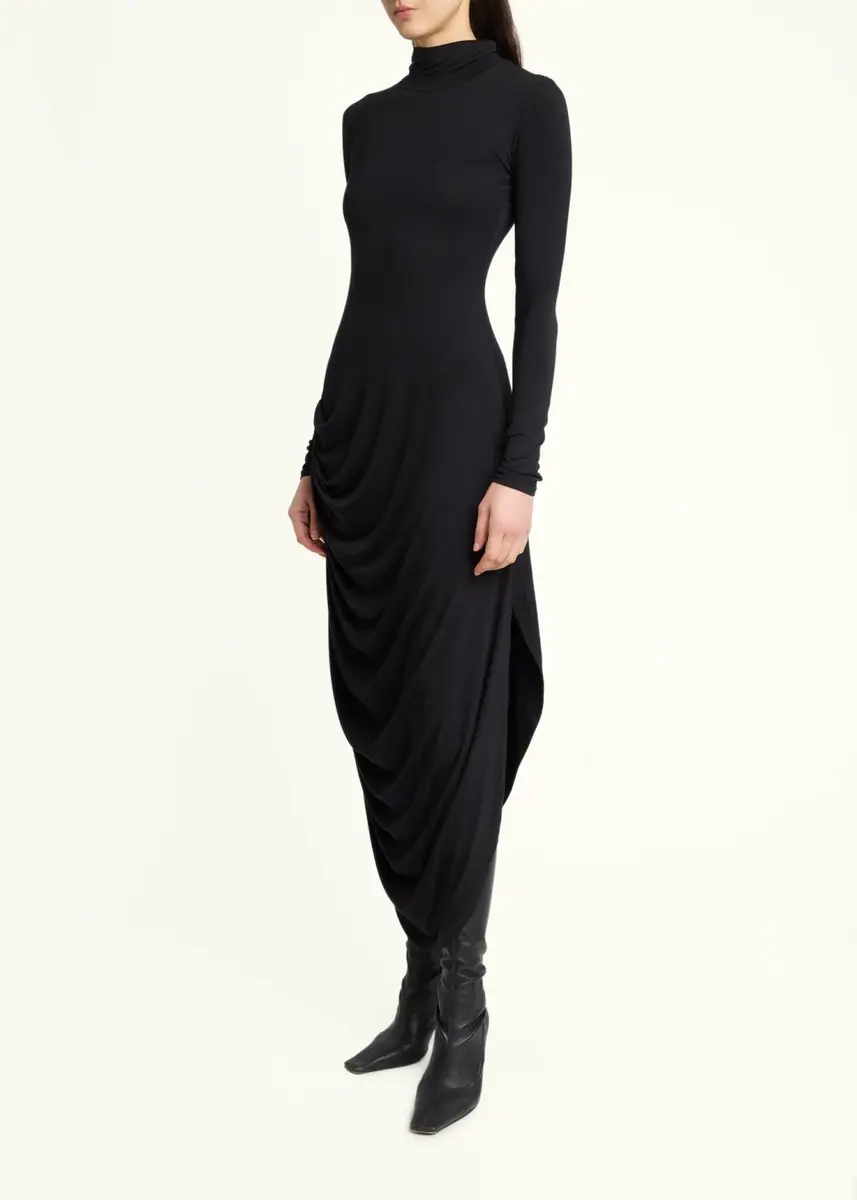 Proenza Schouler White Label Imogen Draped Turtleneck Dress | Thumbnail 4 Proenza Schouler White Label Imogen Draped Turtleneck Dress | Thumbnail 4