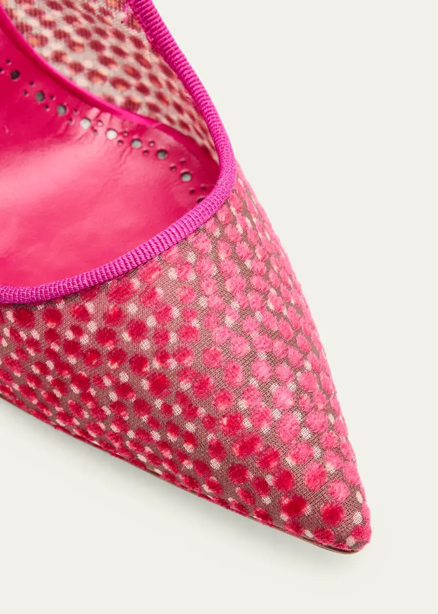 Manolo Blahnik 90mm BBLA Flocked Polka Dot Tulle Pumps | Thumbnail 5