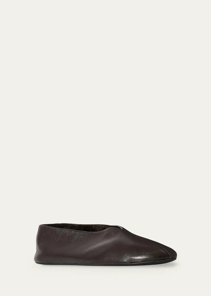 The Row Stella Leather Slippers | Thumbnail 3 The Row Stella Leather Slippers | Thumbnail 3