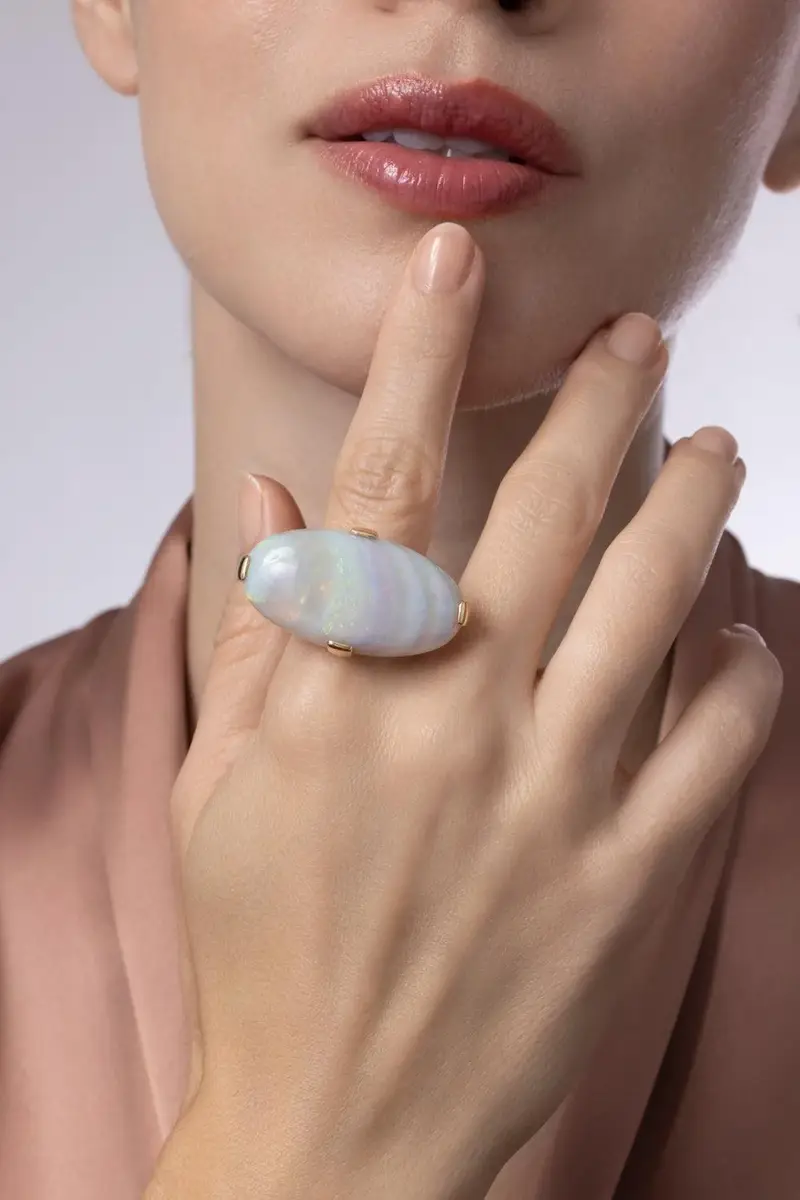 TONY DUQUETTE Opal Blue Ziron Ring | Thumbnail 4 TONY DUQUETTE Opal Blue Ziron Ring | Thumbnail 4