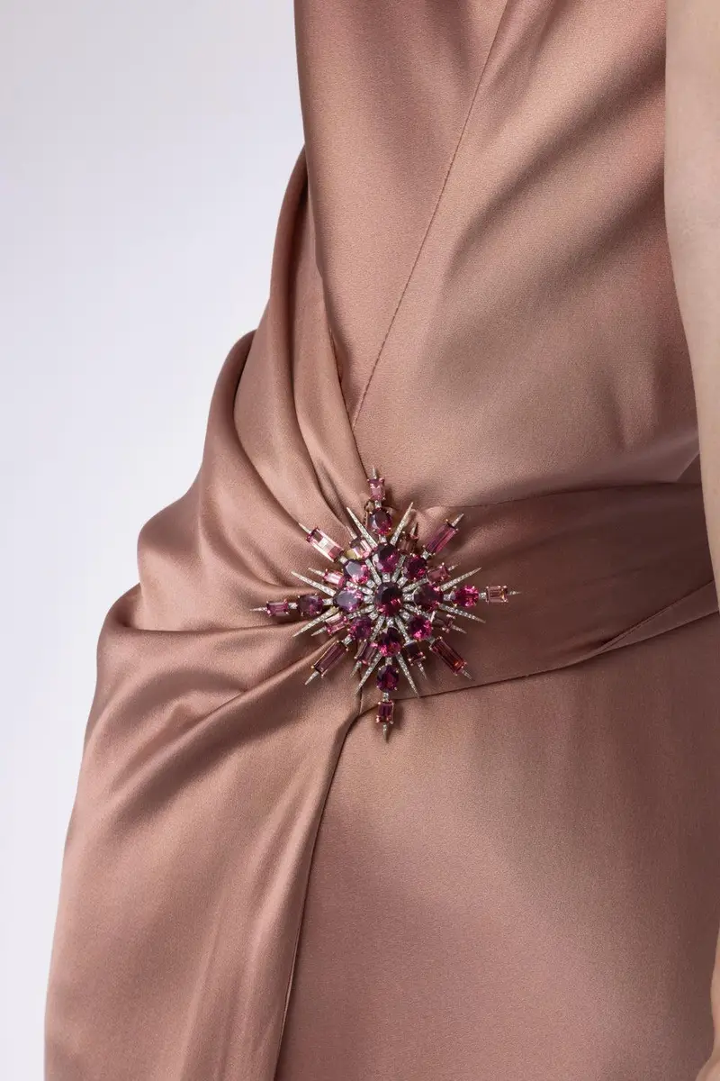 TONY DUQUETTE Pink Tourmaline Diamond Brooch | Thumbnail 4 TONY DUQUETTE Pink Tourmaline Diamond Brooch | Thumbnail 4
