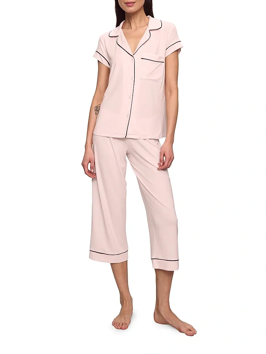Eberjey Women's Gisele Cropped Pajama Set | Thumbnail 3 Eberjey Women's Gisele Cropped Pajama Set | Thumbnail 3