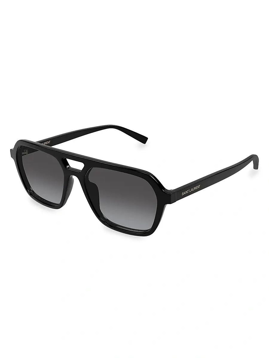 Saint Laurent – Men's 55MM Aviator Sunglasses, Black