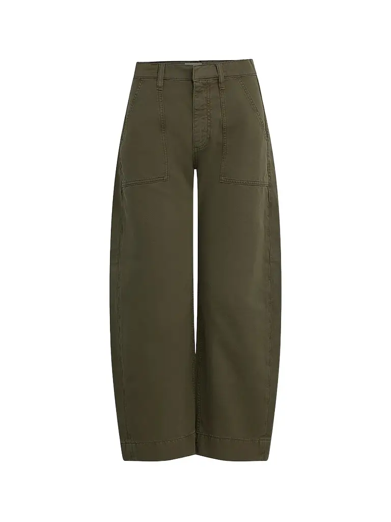 Favorite Daughter Women's The Major Barrel-Leg Pants - Army - Size 32 | Image 1 Favorite Daughter Women's The Major Barrel-Leg Pants - Army - Size 32 | Image 1