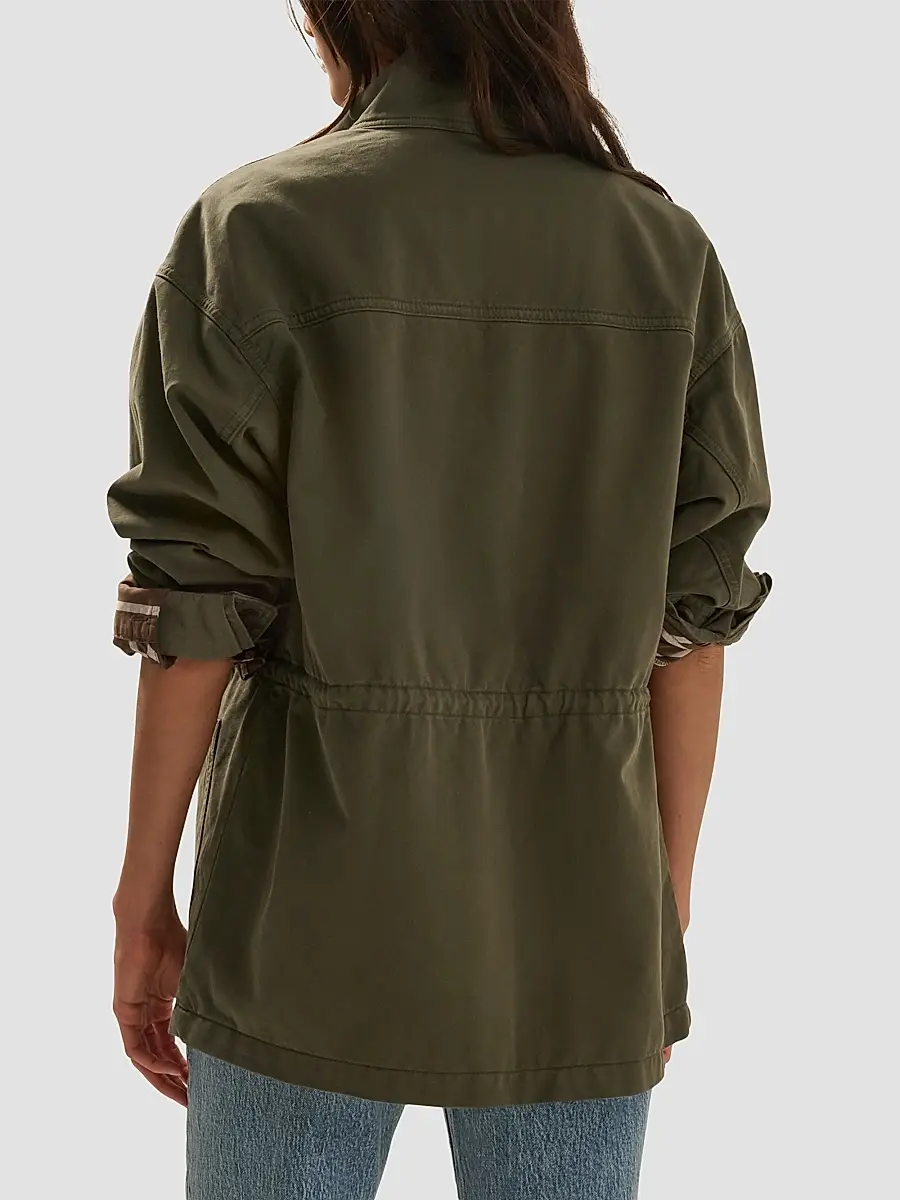 Favorite Daughter Women's The Major Cotton Funnel-Neck Jacket | Thumbnail 3 Favorite Daughter Women's The Major Cotton Funnel-Neck Jacket | Thumbnail 3