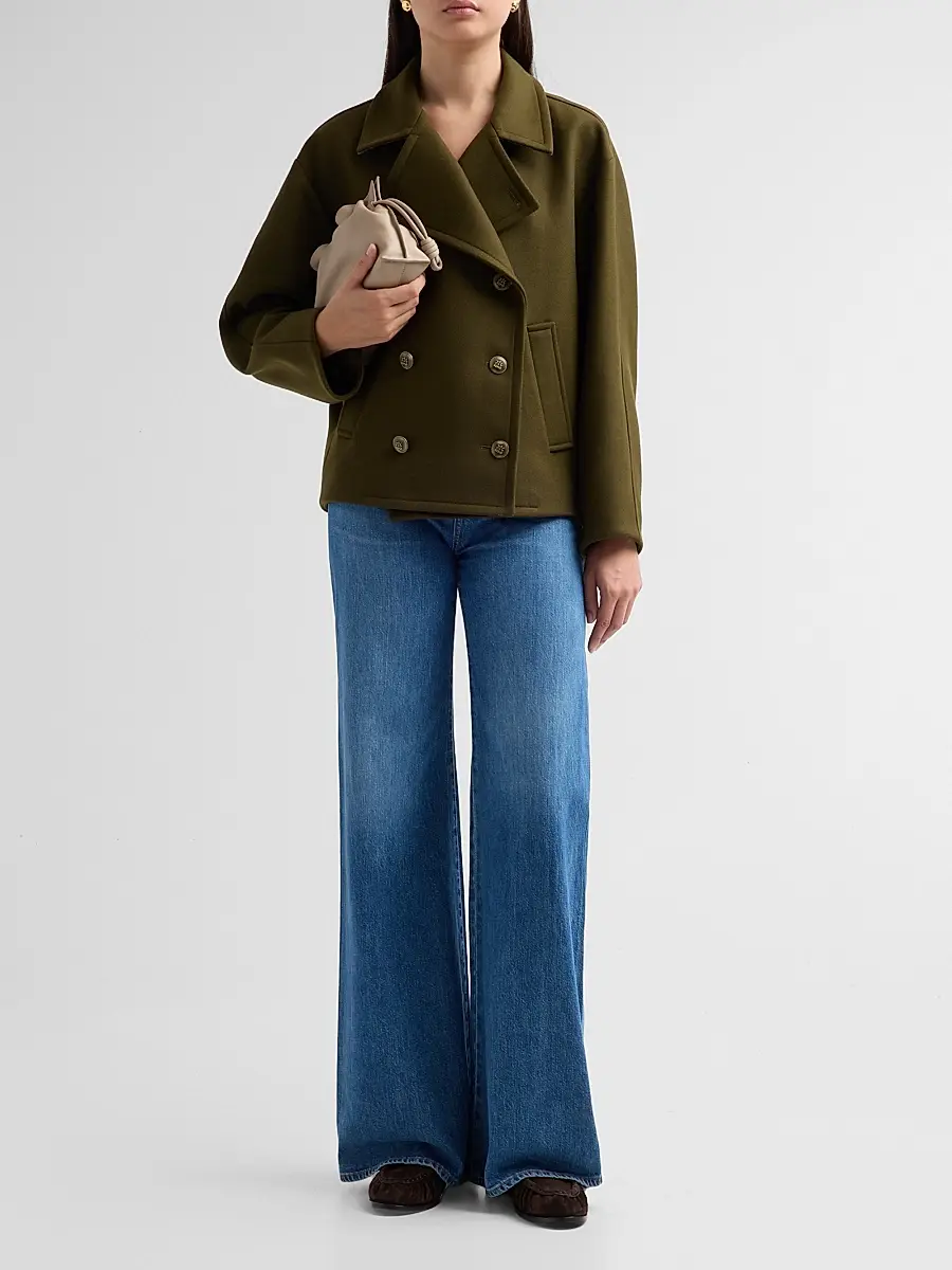 Veronica Beard Women's Franklin Virgin Wool-Blend Double-Breasted Coat | Thumbnail 2