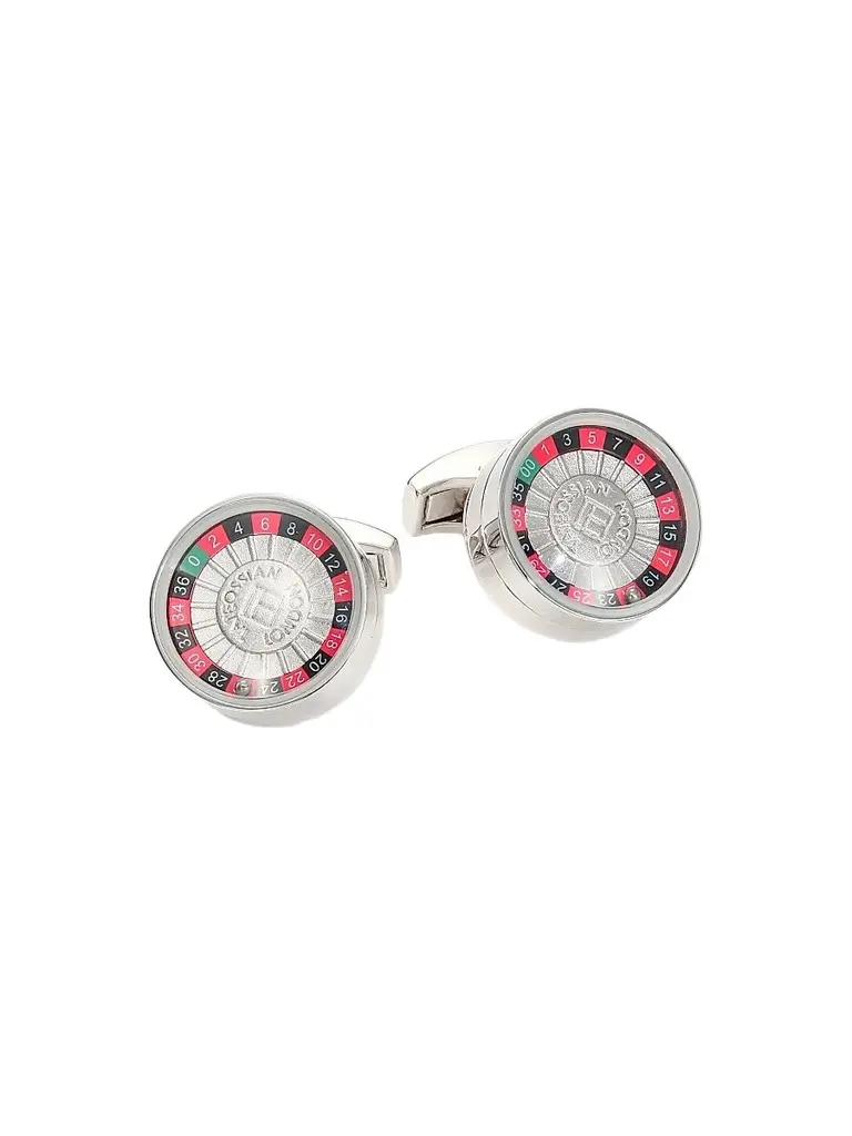 Tateossian Men's Roulette Cuff Links - Silver | Image 1 Tateossian Men's Roulette Cuff Links - Silver | Image 1