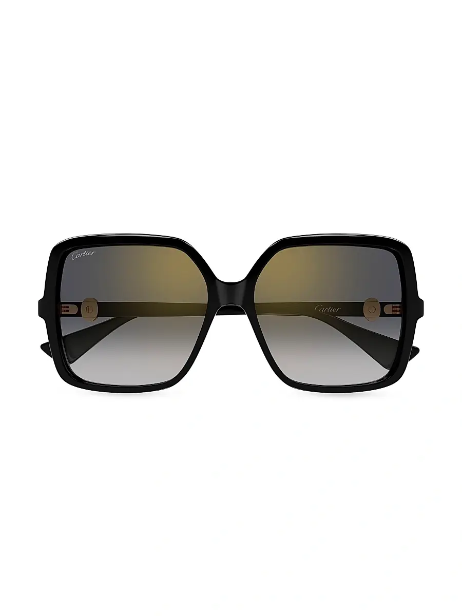 Cartier Women's Double C 58MM Square Sunglasses | Thumbnail 2