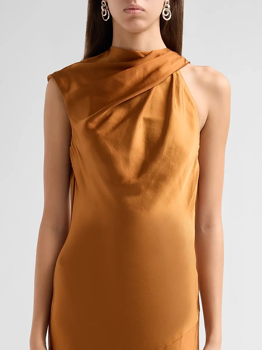 Amsale Women's Liquid Satin Draped Gown | Thumbnail 5 Amsale Women's Liquid Satin Draped Gown | Thumbnail 5