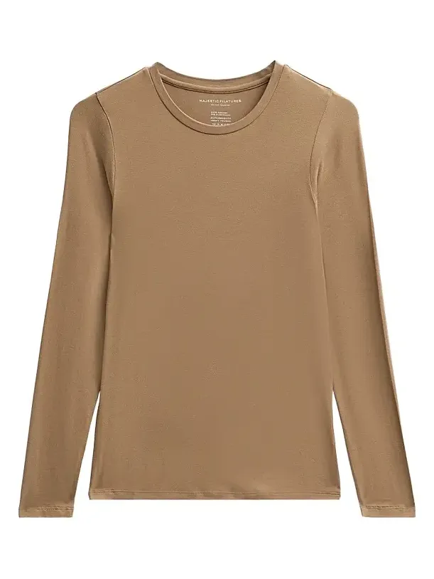 Women's Soft Touch Crewneck Long-Sleeve Top