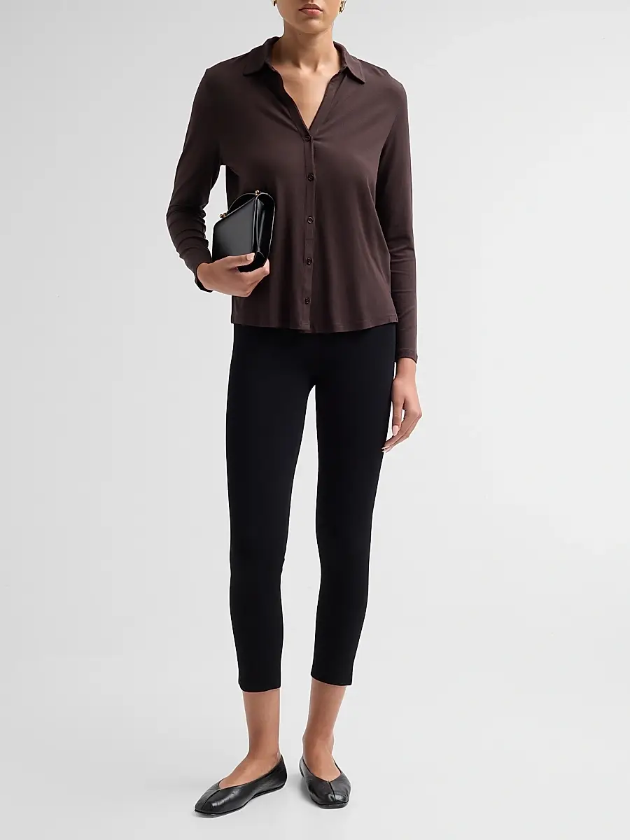 MAJESTIC FILATURES Women's Soft Touch Relaxed Button-Front Shirt | Thumbnail 2 MAJESTIC FILATURES Women's Soft Touch Relaxed Button-Front Shirt | Thumbnail 2