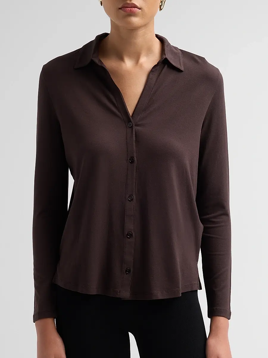 MAJESTIC FILATURES Women's Soft Touch Relaxed Button-Front Shirt | Thumbnail 5 MAJESTIC FILATURES Women's Soft Touch Relaxed Button-Front Shirt | Thumbnail 5