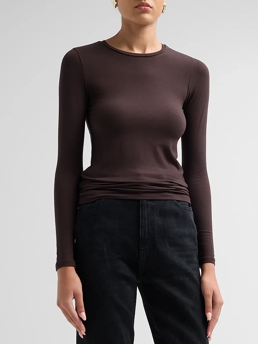 MAJESTIC FILATURES Women's Soft Touch Long-Sleeve Crewneck T-Shirt | Thumbnail 4