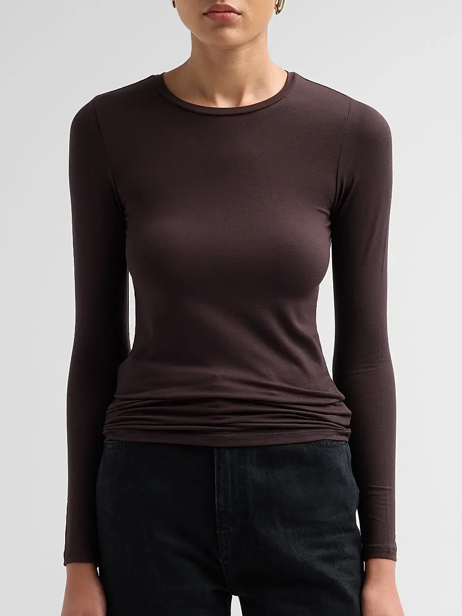 MAJESTIC FILATURES Women's Soft Touch Long-Sleeve Crewneck T-Shirt | Thumbnail 5