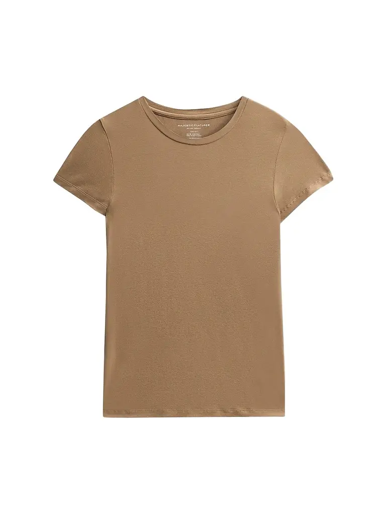 Majestic Filatures Women's Soft Touch Crewneck T-Shirt - Havana | Image 1 Majestic Filatures Women's Soft Touch Crewneck T-Shirt - Havana | Image 1