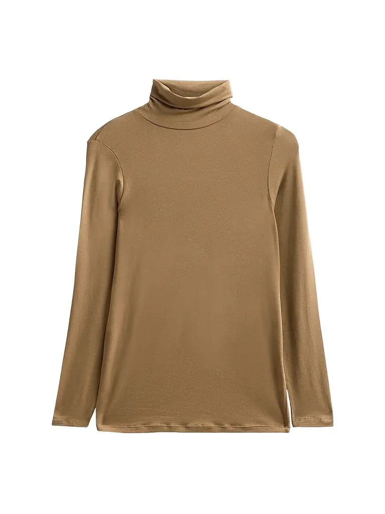 Majestic Filatures Women's Soft Touch Turtleneck Top - Havana | Image 1 Majestic Filatures Women's Soft Touch Turtleneck Top - Havana | Image 1